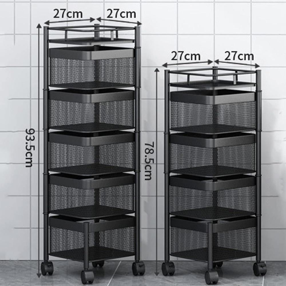 5 layer Floor Rotating Storage Rack Vegetable Fruit Storage Rack