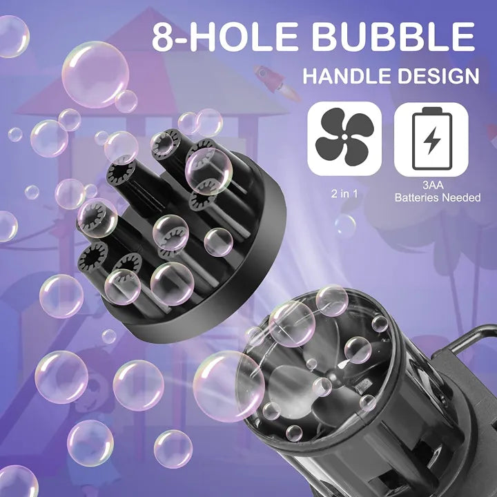8 Hole Automatic Bubble Maker Electric Bubble Gun (random Color)