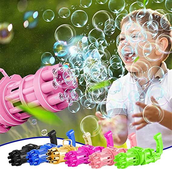 8 Hole Automatic Bubble Maker Electric Bubble Gun (random Color)