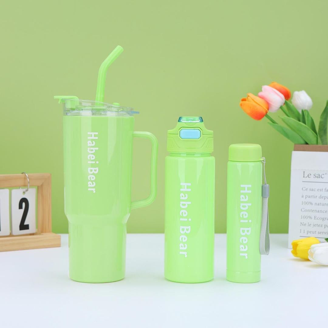 3-Piece Tumbler & Bottle Set – BPA-Free & Gym-Ready