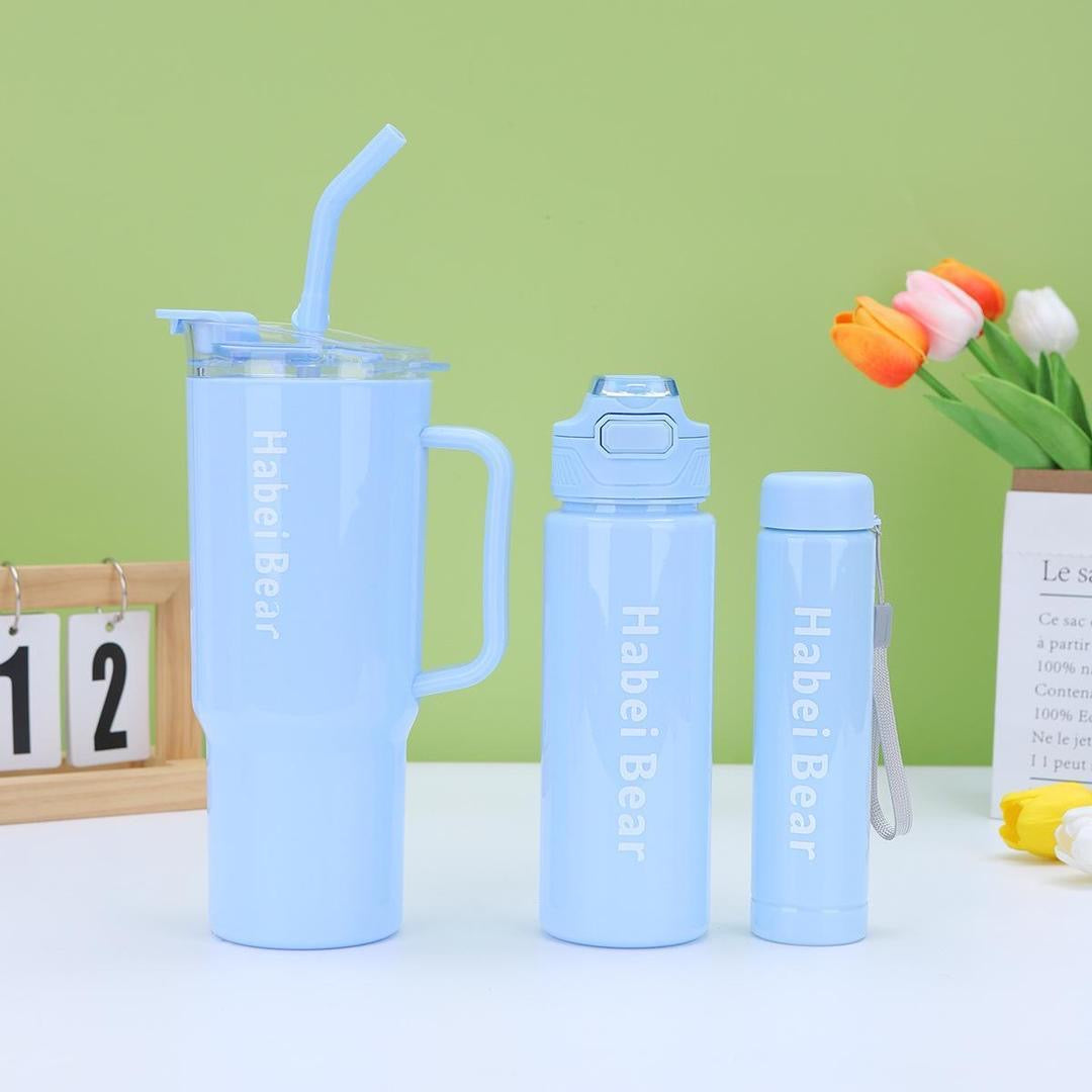 3-Piece Tumbler & Bottle Set – BPA-Free & Gym-Ready