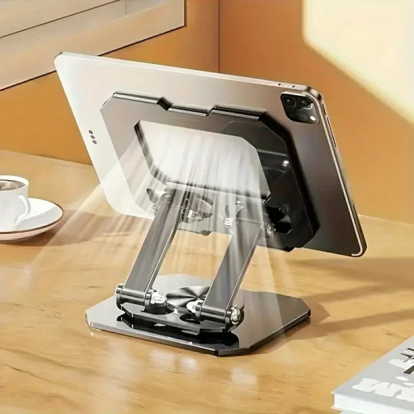 360° Rotating Metal Tablet & Mobile – Adjustable, Foldable Stand