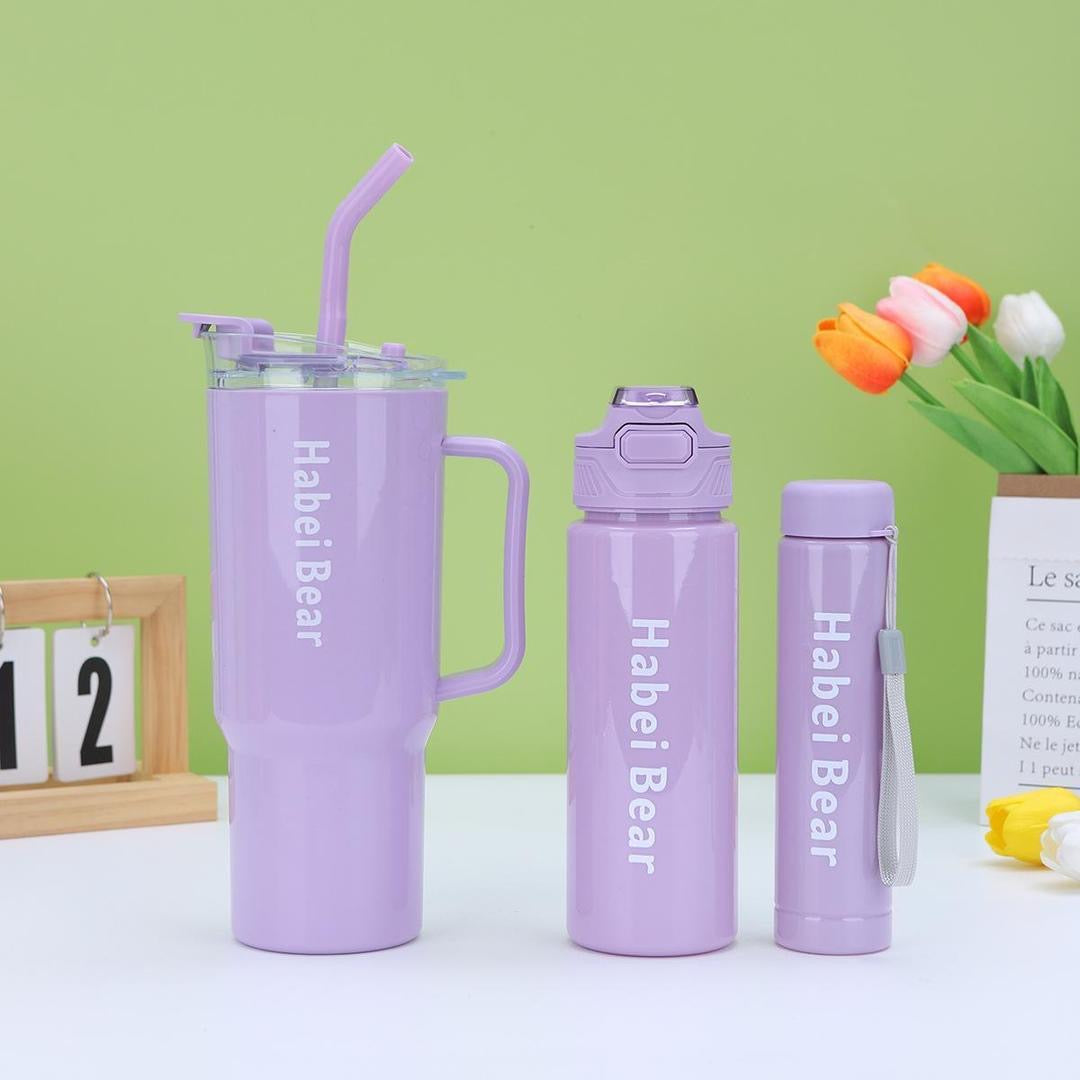 3-Piece Tumbler & Bottle Set – BPA-Free & Gym-Ready