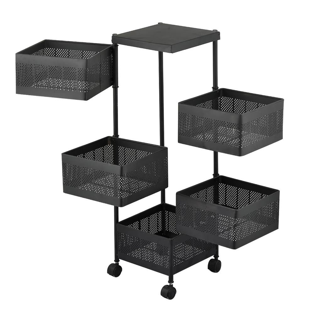 5 layer Floor Rotating Storage Rack Vegetable Fruit Storage Rack