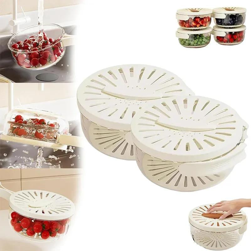 2 In 1 Vegetable Drainer and Strainer Fruit Basket