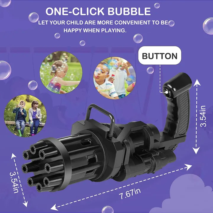 8 Hole Automatic Bubble Maker Electric Bubble Gun (random Color)
