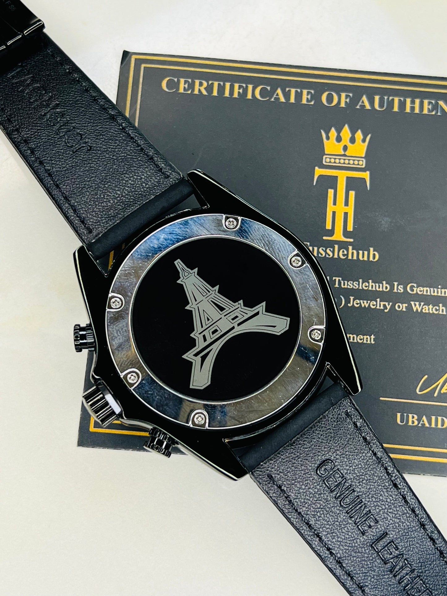 All Black Grand Carrera Chronographs Leather Watch