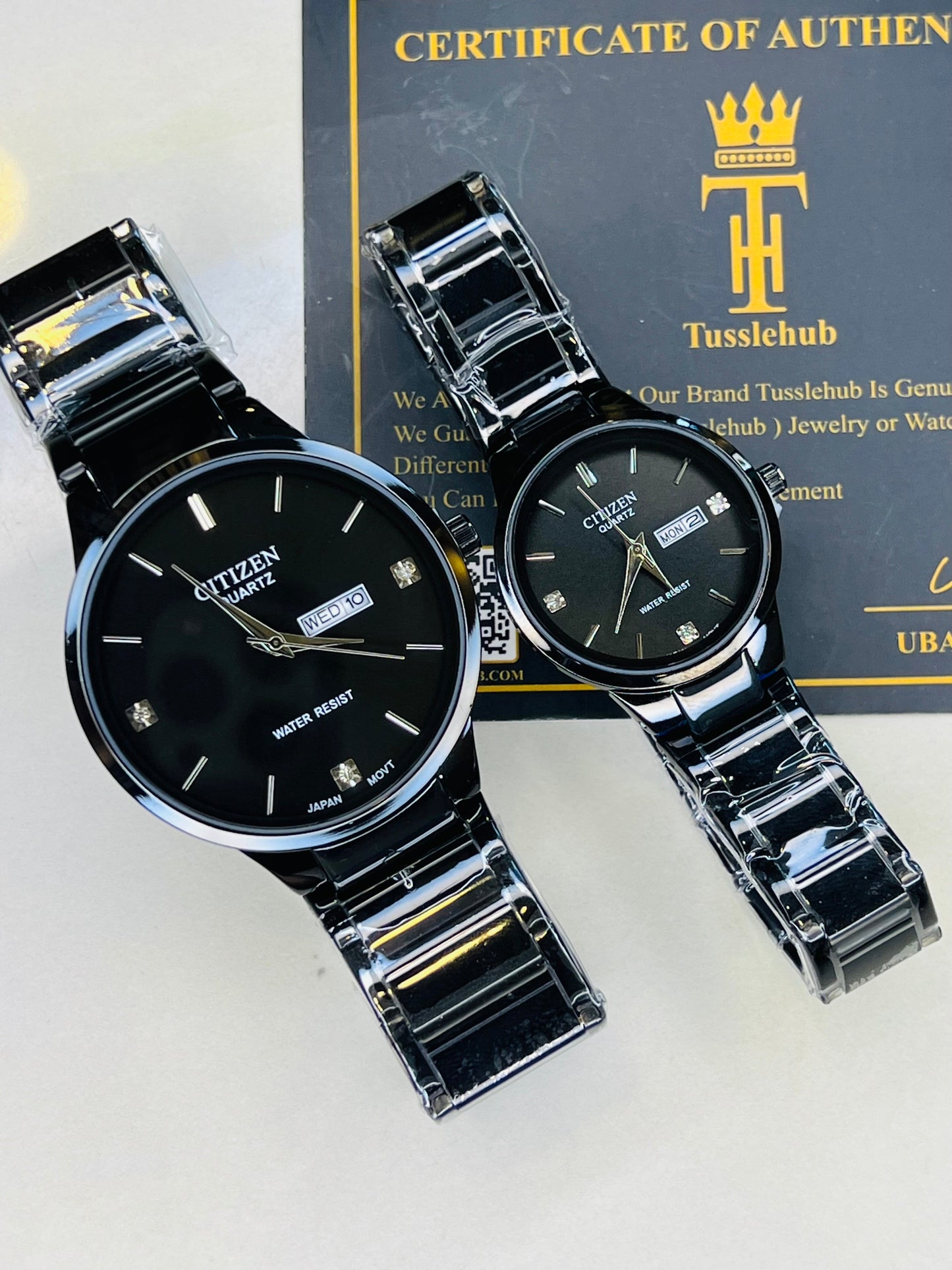 All Black Axiom Couple Watch