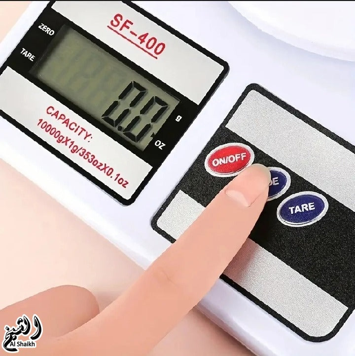 10kg Digital Kitchen Weighing Scale with LCD Display & Tare Function
