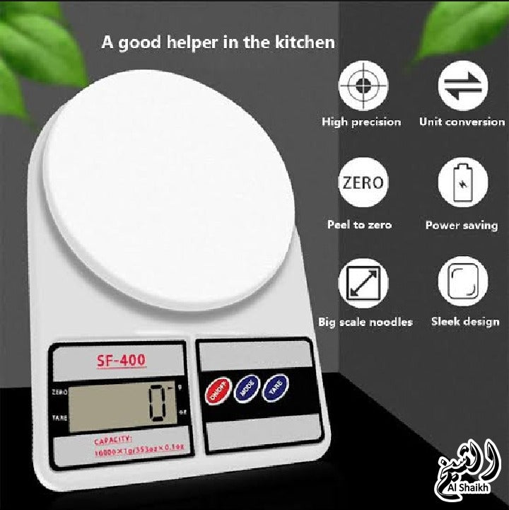 10kg Digital Kitchen Weighing Scale with LCD Display & Tare Function