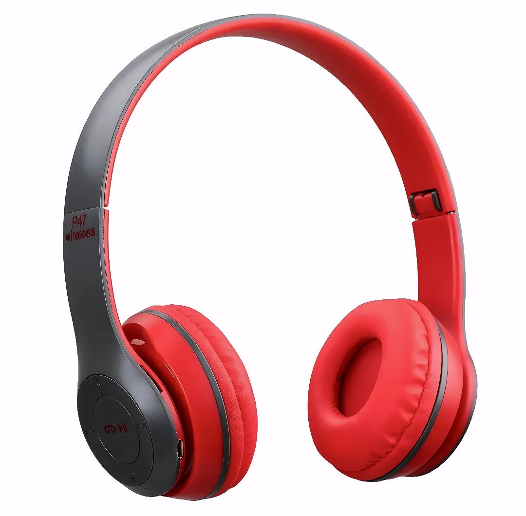 P47 Wireless Bluetooth Headphones – HiFi Stereo Sound, Built-in Mic, Wireless Over-Ear Headset for Music, Gaming & Calls