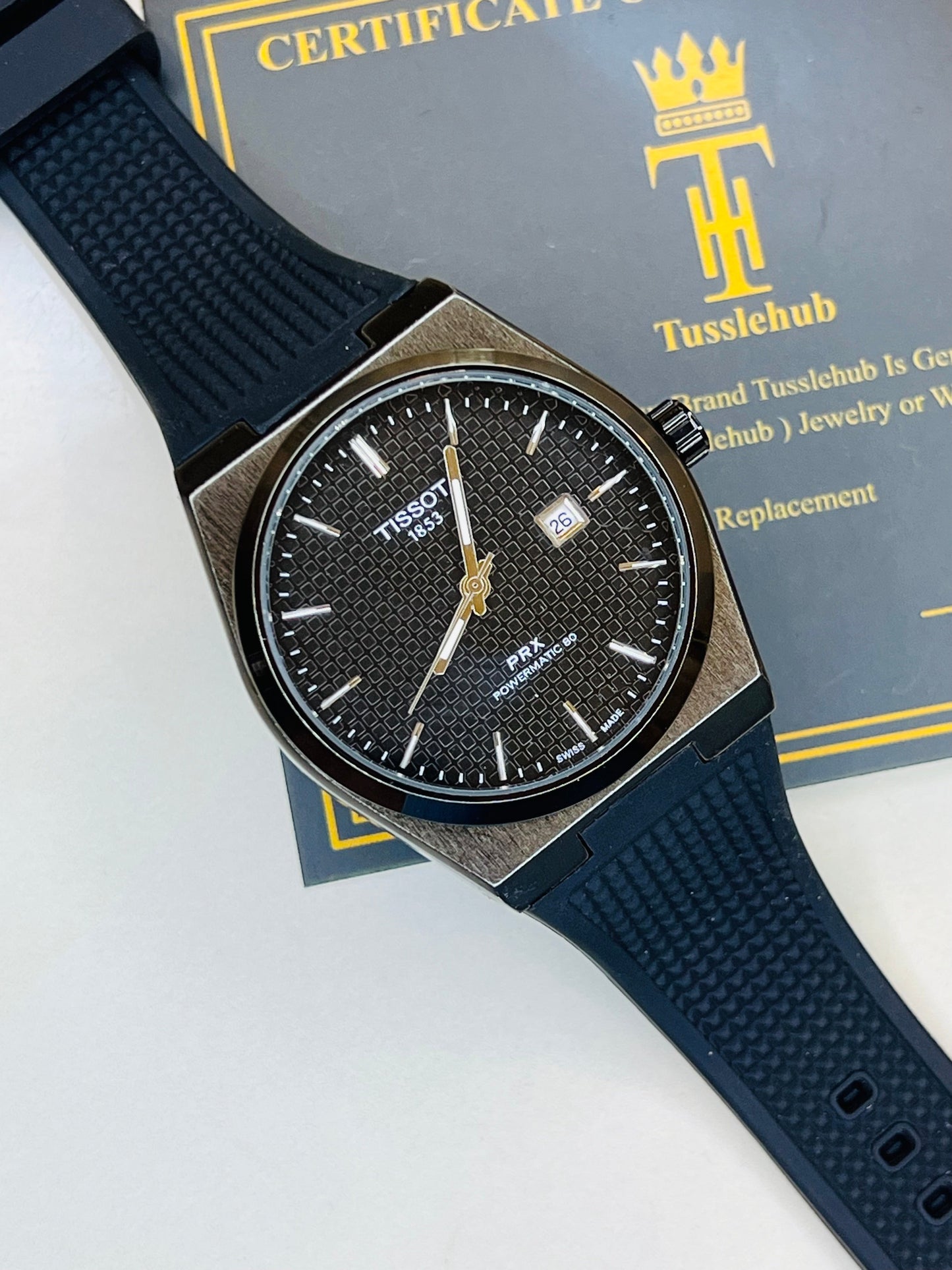 All Black PRX Silicon Strap Watch