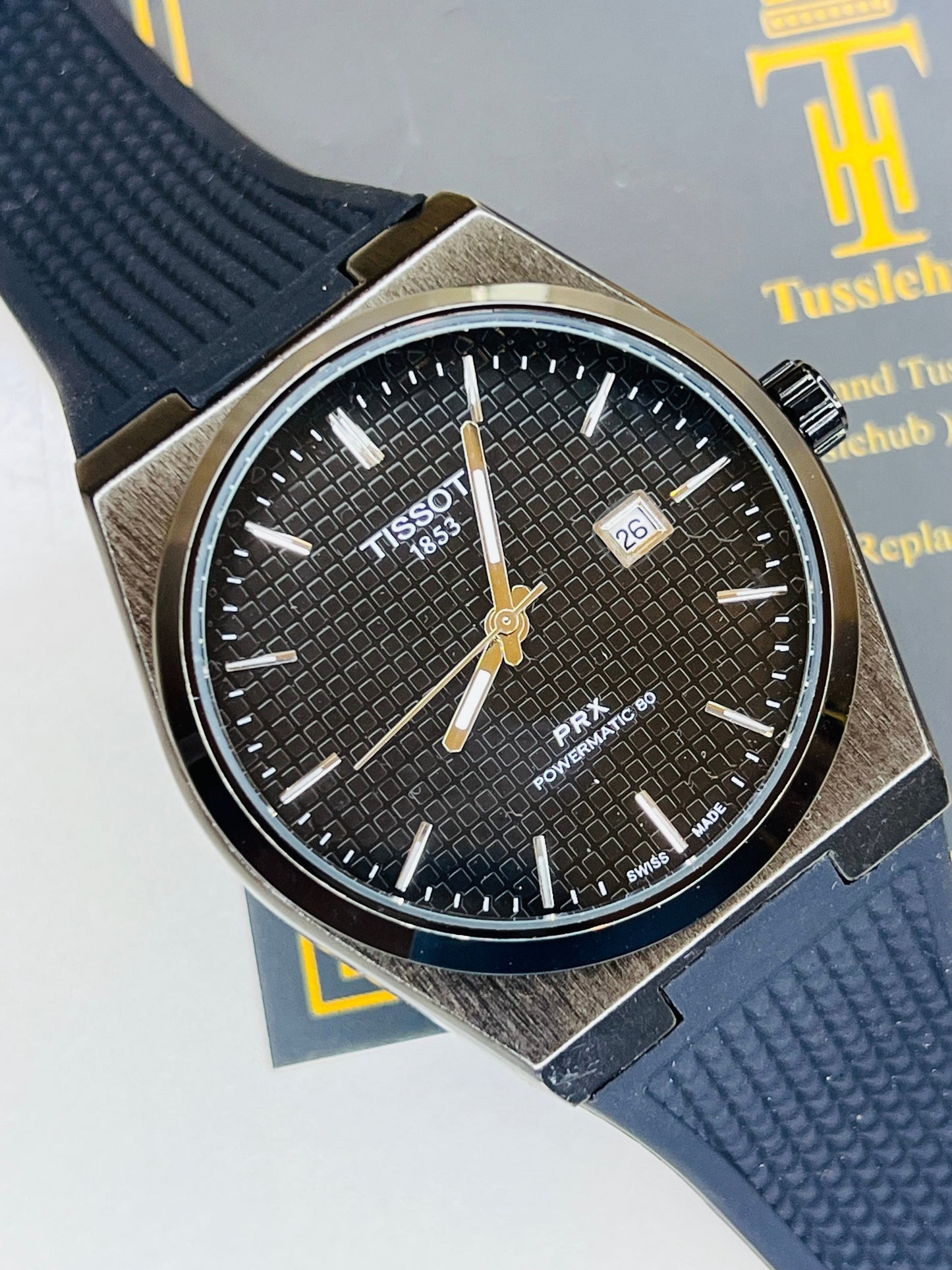 All Black PRX Silicon Strap Watch